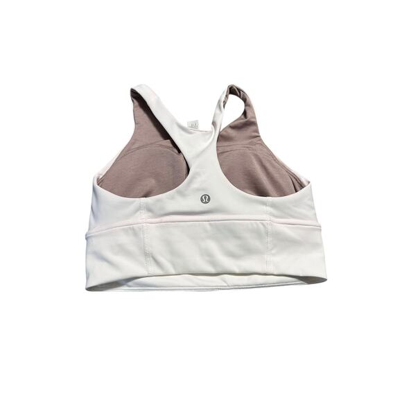 Lululemon Wundertrain Longline Sports Bra in White Size 6 - Picture 3 of 5
